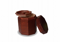 木製八角 茶筒